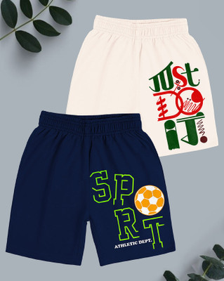 ENITOR Short For Boys Casual Printed Cotton Blend(Multicolor, Pack of 2)