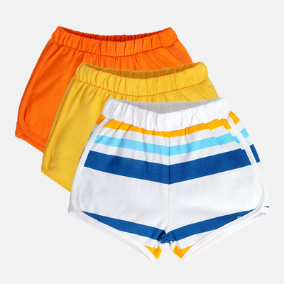 MINI KLUB Short For Baby Boys Casual Printed Pure Cotton(Multicolor, Pack of 3)