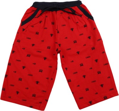 V-MART Short For Boys Casual Printed Pure Cotton(Red, Pack of 1)