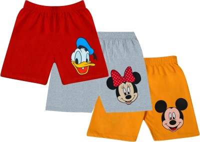 DISNEY BY MISS & CHIEF Short For Boys & Girls Sports Graphic Print Cotton Blend(Multicolor, Pack of 3)