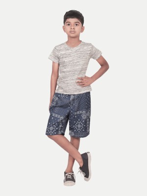 Rad prix Short For Boys Casual Printed Pure Cotton(Dark Blue, Pack of 1)