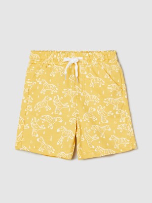 MAX Short For Boys Casual Printed Pure Cotton(Yellow, Pack of 1)