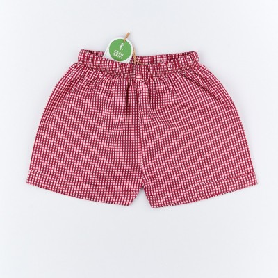 ZACH&KIKI Short For Girls Casual Dyed/Washed Pure Cotton(Red, Pack of 1)