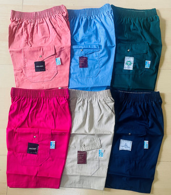 Fragment Short For Boys & Girls Party Solid Cotton Lycra(Multicolor, Pack of 6)