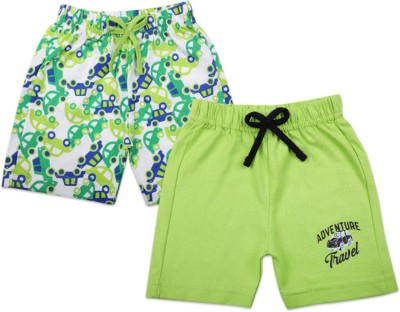 V-MART Short For Baby Boys & Baby Girls Casual Printed Cotton Blend(Green, Pack of 2)