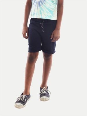 Rad prix Short For Boys Casual Solid Pure Cotton(Dark Blue, Pack of 1)
