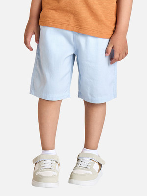 JUNIORS by Babyshop Short For Baby Boys Casual Solid Pure Cotton(Blue, Pack of 2)