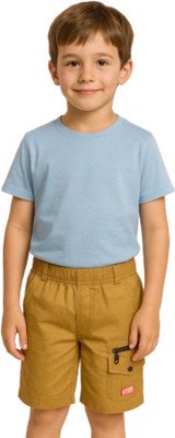 PAHIRVAA Short For Boys & Girls Sports Solid Cotton Lycra(Multicolor, Pack of 1)