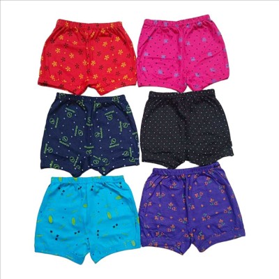 PALMLON Short For Baby Boys & Baby Girls Casual Printed Pure Cotton(Multicolor, Pack of 6)