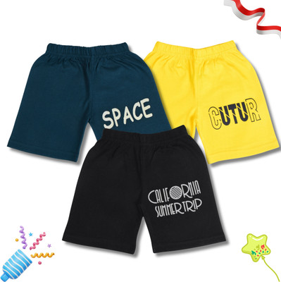 Worton Fashion Short For Baby Boys Casual Printed Pure Cotton(Multicolor, Pack of 3)