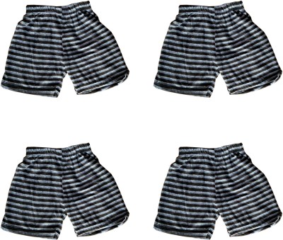 Seyor Short For Boys Casual Striped Pure Cotton(Multicolor, Pack of 4)