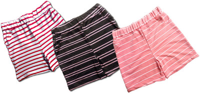 Fab C Short For Baby Boys & Baby Girls Casual Striped Cotton Blend(Blue, Pack of 3)