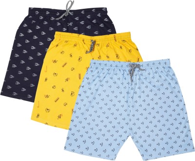 Fasla Short For Boys Casual Printed Cotton Blend(Multicolor, Pack of 3)