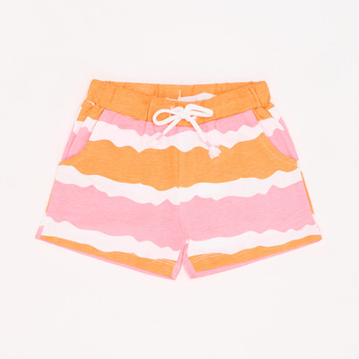 Pantaloons Junior Short For Girls Casual Printed Cotton Blend(White, Pack of 1)