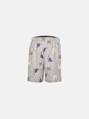 Rad prix Short For Girls Casual Printed Pure Cotton(Grey, Pack of 1)