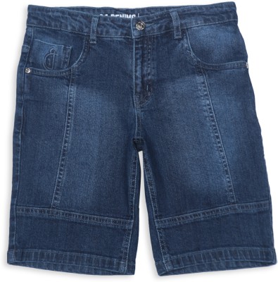 GINI & JONY Short For Boys Casual Dyed/Washed Denim(Blue, Pack of 1)