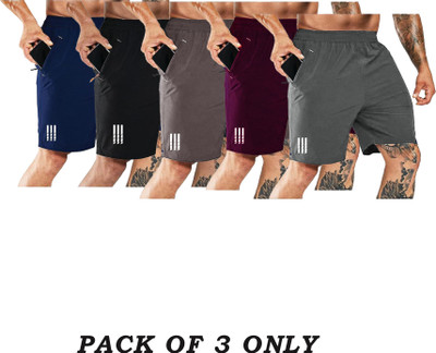 Fashionate World Short For Boys Casual Self Design Pure Cotton(Multicolor, Pack of 3)