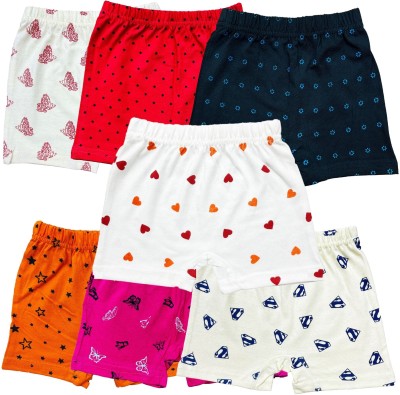 MYO Short For Boys & Girls Casual Printed Cotton Blend(Multicolor, Pack of 7)