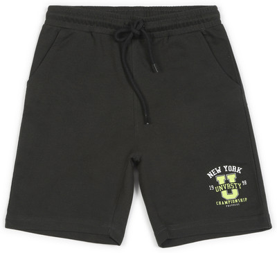 PROVOGUE Short For Boys Casual Solid Cotton Blend(Grey, Pack of 1)