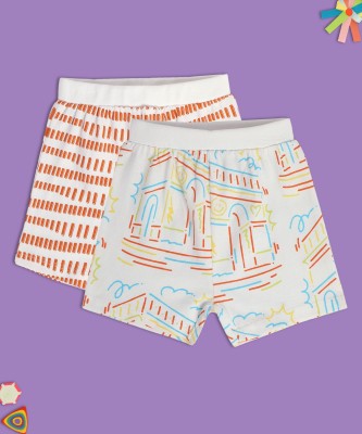 MINI KLUB Short For Baby Boys Casual Printed Pure Cotton(Multicolor, Pack of 2)