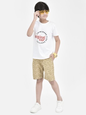 CRIMSOUNE CLUB Short For Boys Casual Printed Pure Cotton(Yellow, Pack of 1)
