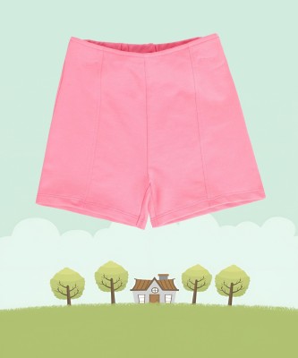 MINI KLUB Short For Girls Casual Solid Pure Cotton(Pink, Pack of 1)