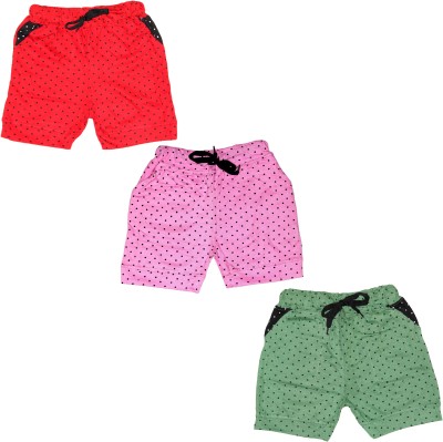 CHACKO Short For Baby Boys & Baby Girls Casual Self Design Cotton Blend(Multicolor, Pack of 3)