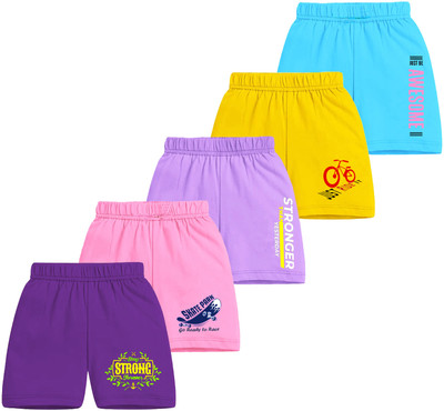 MIST N FOGG Short For Boys & Girls Casual Printed Cotton Blend(Multicolor, Pack of 5)