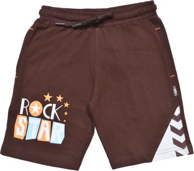 KARIBY Short For Boys Casual Printed Pure Cotton(Brown, Pack of 1)