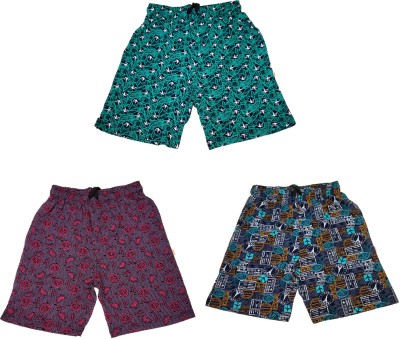 Dixcy Slimz Short For Boys Casual Printed Pure Cotton(Multicolor, Pack of 3)