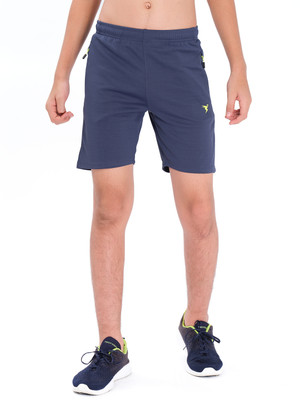 TECHNOSPORT Short For Boys Casual Solid Polyester(Blue, Pack of 1)