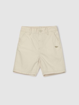 MAX Short For Boys Casual Solid Cotton Lycra(Beige, Pack of 1)