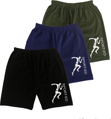 AMAZEE Short For Boys Casual Printed Lycra Blend(Multicolor, Pack of 3)