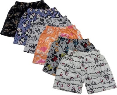 Fabgar Fashion Short For Baby Boys Casual Printed Pure Cotton(Multicolor, Pack of 6)