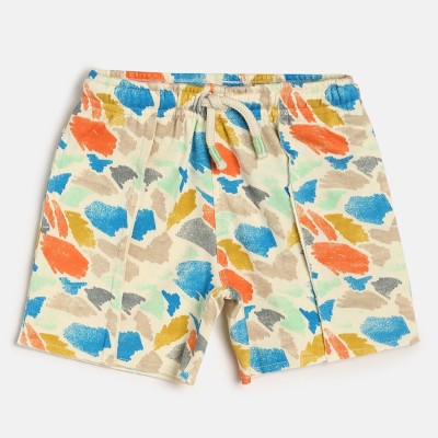 MINI KLUB Short For Boys Casual Printed Pure Cotton(Beige, Pack of 1)