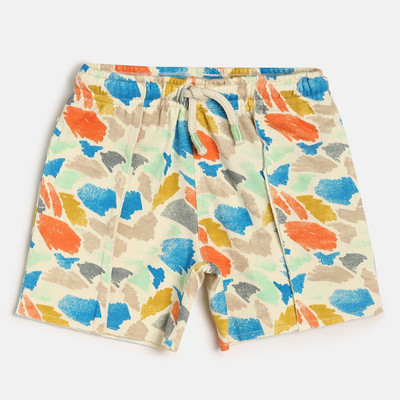 MINI KLUB Short For Boys Casual Printed Pure Cotton(Beige, Pack of 1)