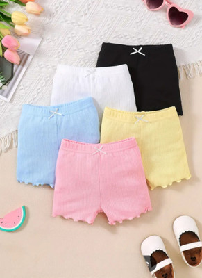 SMILANKOLKATA Short For Baby Boys & Baby Girls Casual Solid Hosiery(Multicolor, Pack of 5)