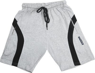 Kavyu Short For Boys Casual Solid Pure Cotton(Grey, Pack of 3)