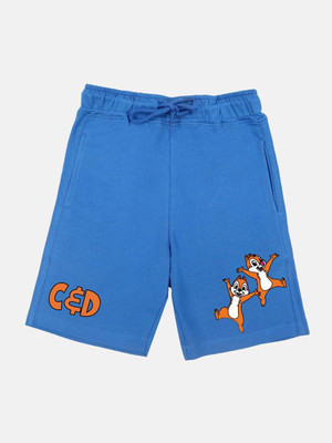 YK Disney Short For Boys Casual Printed Cotton Blend(Blue, Pack of 1)