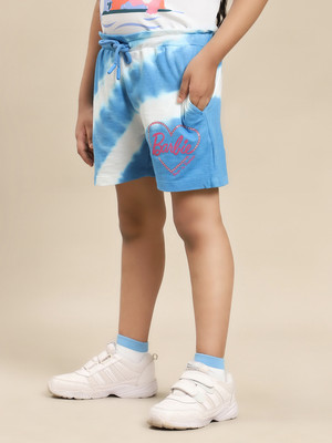 kidsville Short For Girls Casual Printed Cotton Blend(Multicolor, Pack of 1)