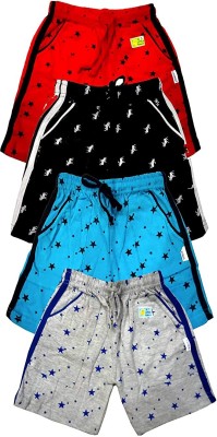 Fashionon Short For Boys & Girls Casual Printed Cotton Blend(Multicolor, Pack of 3)