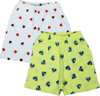 Ayvina Short For Boys & Girls Casual Printed Pure Cotton(Multicolor, Pack of 2)