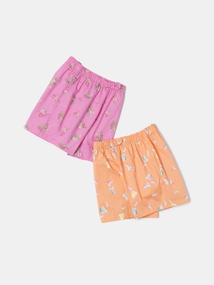 JOCKEY Short For Girls Casual Printed Pure Cotton(Multicolor, Pack of 2)