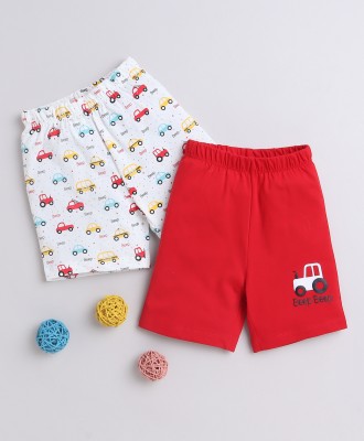 BUMZEE Short For Boys Casual Graphic Print Hosiery(Red, Pack of 2)