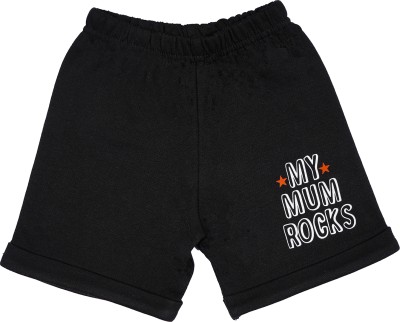 BodyCare Short For Baby Boys Casual Solid Cotton Blend(Black, Pack of 1)