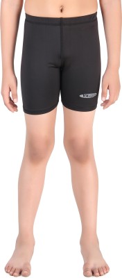 VECTOR X Short For Boys Sports Solid Polyester(Black, Pack of 1)