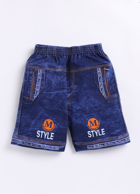 Luxence Short For Boys Casual Solid Denim(Dark Blue, Pack of 1)