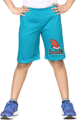 dongli Short For Boys Casual Printed Pure Cotton(Light Blue, Pack of 1)