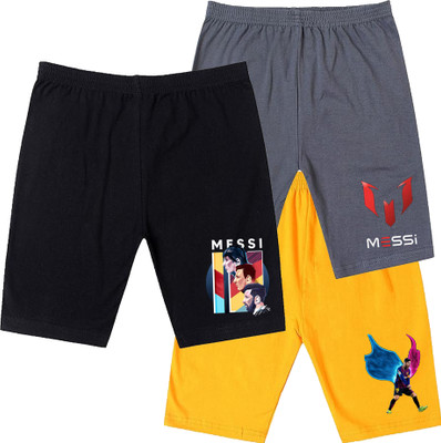 Teeglee Short For Baby Boys & Baby Girls Casual Printed Pure Cotton(Multicolor, Pack of 3)