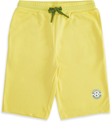 Pantaloons Junior Short For Boys Casual Printed Pure Cotton(Yellow, Pack of 1)
